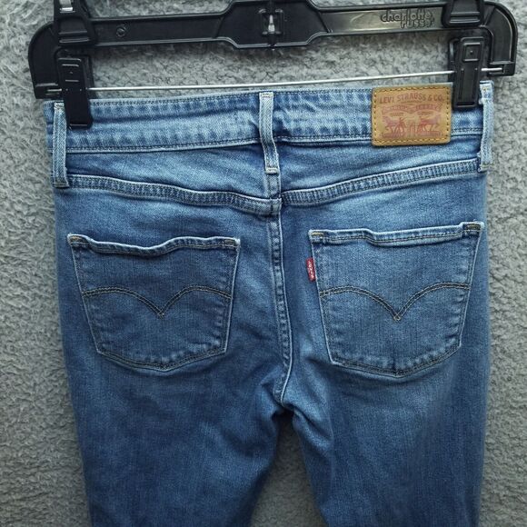 Levi Strauss Co. Women's 26 High Rise 721 Blue Skinny Jeans 26.5" 25.25" 9.5" - Picture 8 of 14